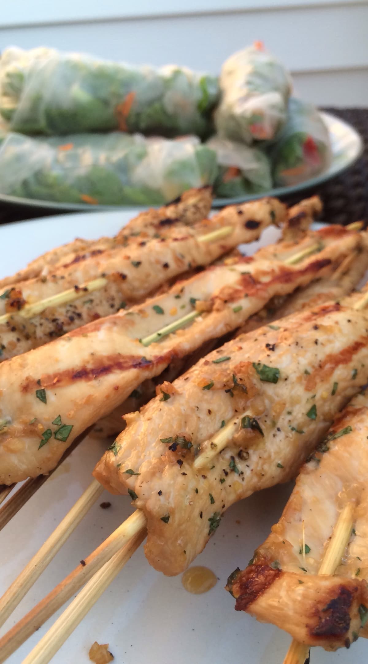 Thai Coolers: Chicken Satay and Fresh Spring Rolls