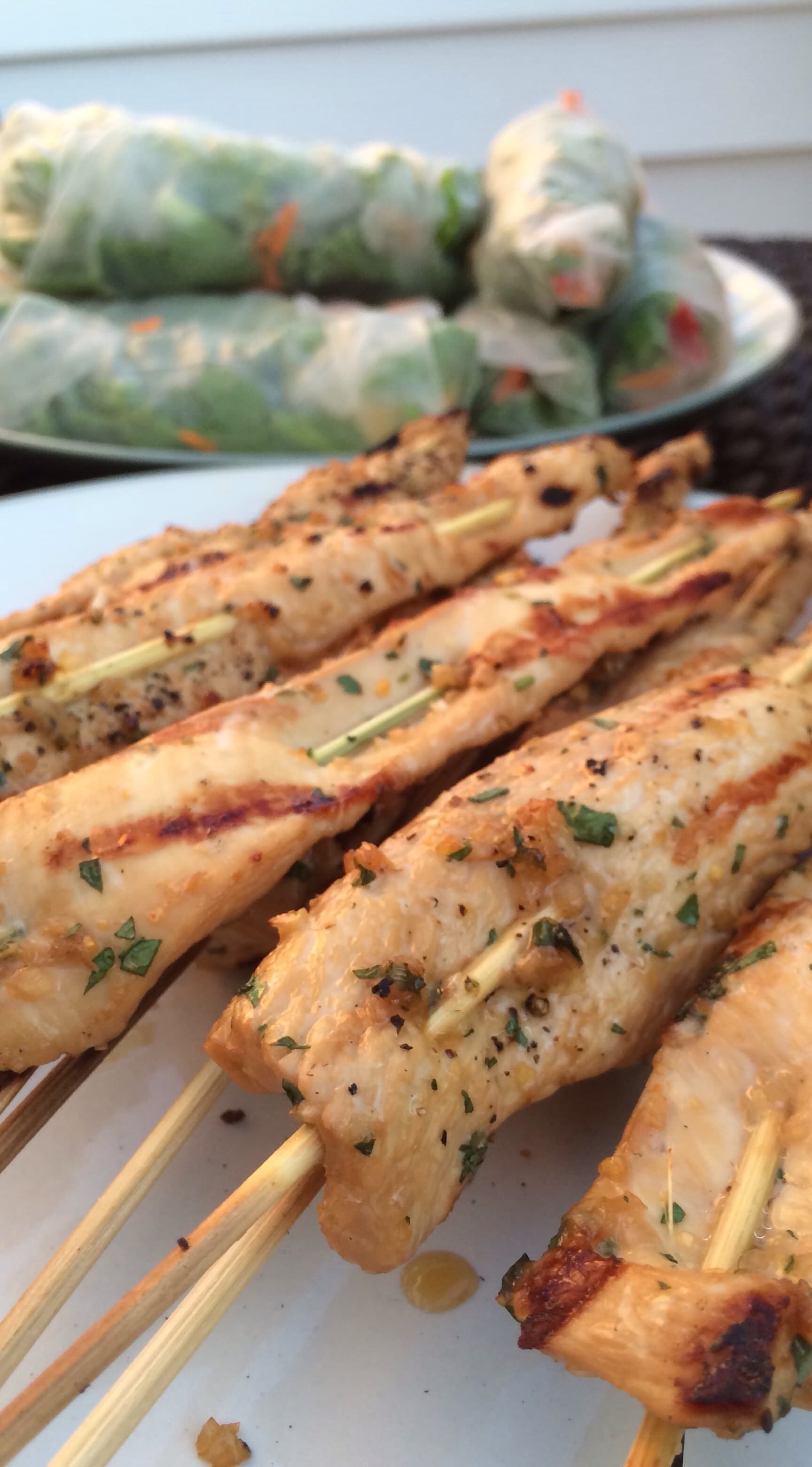 Thai Coolers: Chicken Satay and Fresh Spring Rolls