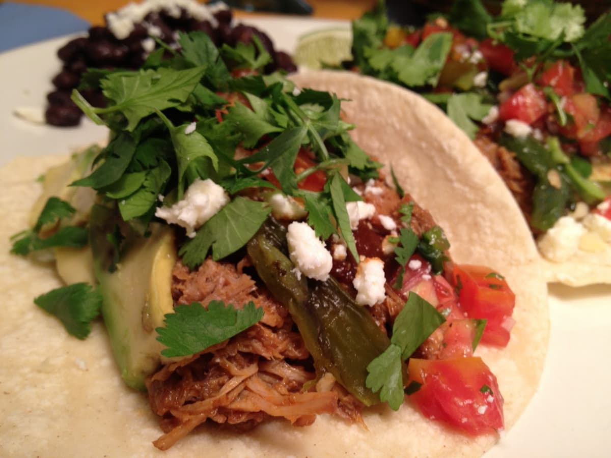 This Ain't Our First Fiesta - Slow Cooked Carnitas with Ancho Chile Sauce