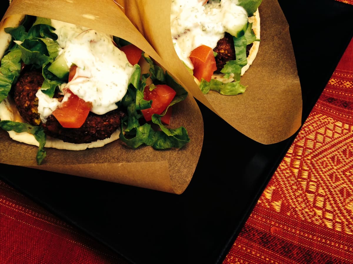 Homemade Falafel with Tahini and Tzatziki